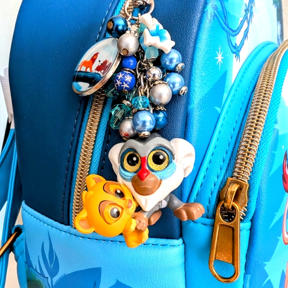 Loungefly Disney The Lion King Hakuna Matata Moon Mini Backpack, Wallet& CHARM - Picture 9 of 16